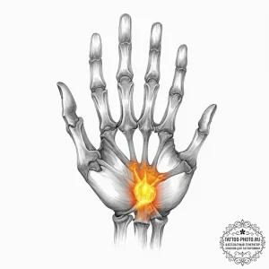 Tattoo sketch, x-ray hand, healing aura, a st... - эскиз тату (№1752362891_0, 12.07.2025 23:28) — tattoo-photo.ru