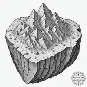 Tattoo sketch, xenolith, embedded data, a lar... - эскиз тату (№1752362976_0, 12.07.2025 23:29) — tattoo-photo.ru