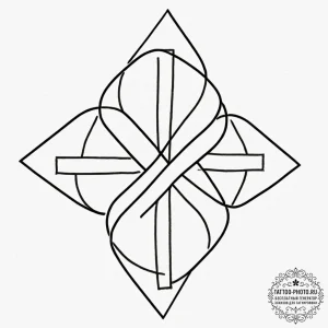 Tattoo sketch, x-intersection, path of choice... - эскиз тату (№1752363481_0, 12.07.2025 23:38) — tattoo-photo.ru