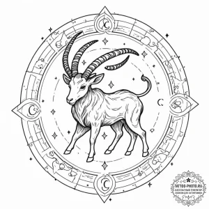 Tattoo sketch, zodiac sign, holographic proje... - эскиз тату (№1752372466_0, 13.07.2025 02:07) — tattoo-photo.ru