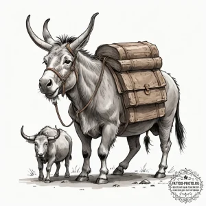 Tattoo sketch, heavy load, light spirit, a st... - эскиз тату (№1752373576_0, 13.07.2025 02:26) — tattoo-photo.ru