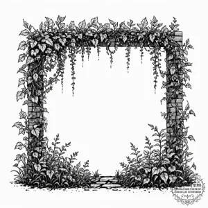 Tattoo sketch, invading pixelated vines, a st... - эскиз тату (№1752374250_0, 13.07.2025 02:37) — tattoo-photo.ru