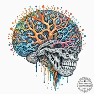 Tattoo sketch, mind palace key, a stylized, i... - эскиз тату (№1752375690_0, 13.07.2025 03:01) — tattoo-photo.ru