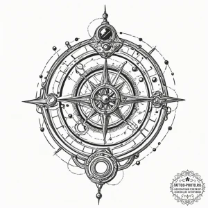 Tattoo sketch, lost planet navigator, an anti... - эскиз тату (№1752375774_0, 13.07.2025 03:02) — tattoo-photo.ru