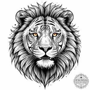 Tattoo sketch, king of the glitch art jungle,... - эскиз тату (№1752376282_0, 13.07.2025 03:11) — tattoo-photo.ru