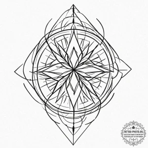 Tattoo sketch, x-marks the nexus, a stylized... - эскиз тату (№1752376706_0, 13.07.2025 03:18) — tattoo-photo.ru