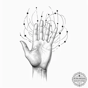 Tattoo sketch, unseen user interface, a human... - эскиз тату (№1752379331_0, 13.07.2025 04:02) — tattoo-photo.ru