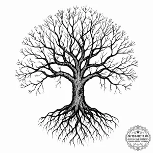Tattoo sketch, rhizome network of rebirth, an... - эскиз тату (№1752379415_0, 13.07.2025 04:03) — tattoo-photo.ru