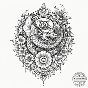 Tattoo sketch, mechanical butterfly, nectar o... - эскиз тату (№1752382043_0, 13.07.2025 04:47) — tattoo-photo.ru