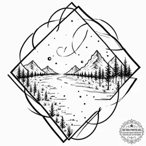 Tattoo sketch, horizon of infinite possibilit... - эскиз тату (№1752382386_0, 13.07.2025 04:53) — tattoo-photo.ru