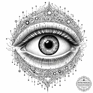 Tattoo sketch, omnipresent observer eye, a si... - эскиз тату (№1752382470_0, 13.07.2025 04:54) — tattoo-photo.ru