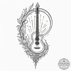 Tattoo sketch, harmonic healer's instrument,... - эскиз тату (№1752385369_0, 13.07.2025 05:42) — tattoo-photo.ru