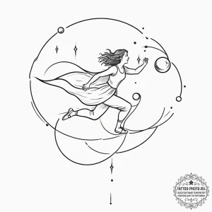 Tattoo sketch, quixotic dream chaser, a whims... - эскиз тату (№1752385966_0, 13.07.2025 05:52) — tattoo-photo.ru