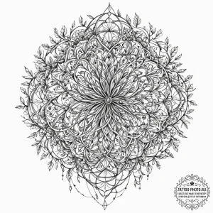 Tattoo sketch, undergrowth of data vines, a d... - эскиз тату (№1752391155_0, 13.07.2025 07:19) — tattoo-photo.ru