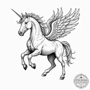 Tattoo sketch, iconic creature, digital skin,… — эскиз тату (№1752391835_0, 13.07.2025 07:30) — tattoo-photo.ru