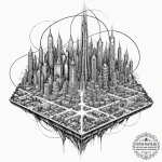 Tattoo sketch, utopia’s blueprint, energy lin… — эскиз тату (№1752393378_0, 13.07.2025 07:56) — tattoo-photo.ru