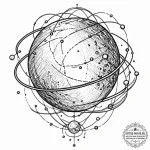 Tattoo sketch, earth’s digital heartbeat, a s… — эскиз тату (№1752393465_0, 13.07.2025 07:57) — tattoo-photo.ru