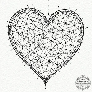 Tattoo sketch, porcelain heart, shattered cod... - эскиз тату (№1752393894_0, 13.07.2025 08:04) — tattoo-photo.ru