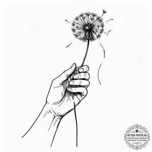 Tattoo sketch, automaton hand holding a singl... - эскиз тату (№1752394502_0, 13.07.2025 08:15) — tattoo-photo.ru