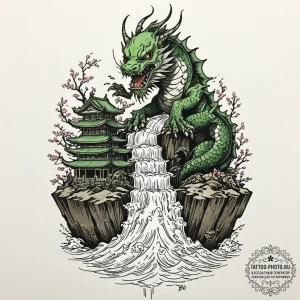 Tattoo sketch, ziggurat of forgotten gods (di... - эскиз тату (№1752395795_0, 13.07.2025 08:36) — tattoo-photo.ru