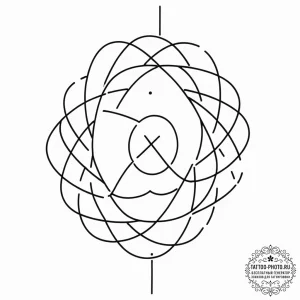 Tattoo sketch, unity symbol, interconnected l... - эскиз тату (№1752395966_0, 13.07.2025 08:39) — tattoo-photo.ru