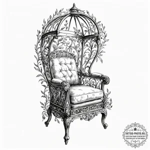 Tattoo sketch, comfort zone cage: a delicate,... - эскиз тату (№1752396051_0, 13.07.2025 08:40) — tattoo-photo.ru