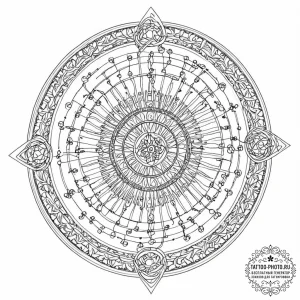 Tattoo sketch, loom of destiny, digital threa... - эскиз тату (№1752396138_0, 13.07.2025 08:42) — tattoo-photo.ru