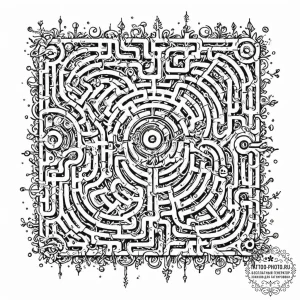 Tattoo sketch, circuit board labyrinth: a det... - эскиз тату (№1752400691_0, 13.07.2025 09:58) — tattoo-photo.ru