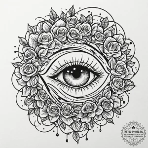 Tattoo sketch, eye of the storm (data vortex)... - эскиз тату (№1752401565_0, 13.07.2025 10:12) — tattoo-photo.ru
