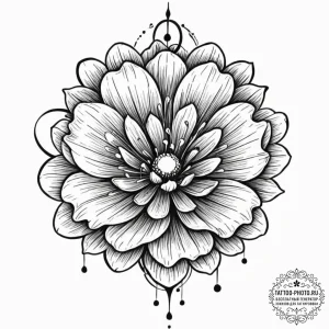 Tattoo sketch, vibrating vocal chord flower,... - эскиз тату (№1752403282_0, 13.07.2025 10:41) — tattoo-photo.ru