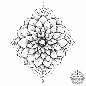 Tattoo sketch, quantum foam petals, a delicat... - эскиз тату (№1752405695_0, 13.07.2025 11:21) — tattoo-photo.ru