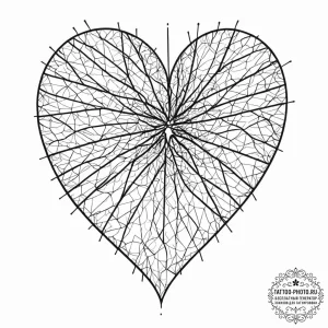 Tattoo sketch, porcelain heart, shattered cod... - эскиз тату (№1752405784_0, 13.07.2025 11:23) — tattoo-photo.ru