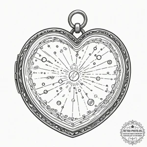 Tattoo sketch, locket of infinite universes,... - эскиз тату (№1752406755_0, 13.07.2025 11:39) — tattoo-photo.ru