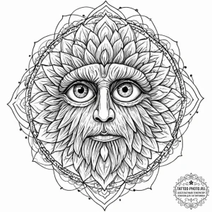 Tattoo sketch, yeti's glacial gaze (data ice)... - эскиз тату (№1752416405_0, 13.07.2025 14:20) — tattoo-photo.ru