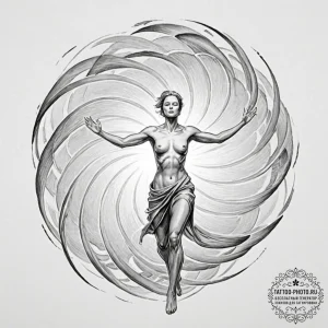 Tattoo sketch, vortex of personal growth, a s... - эскиз тату (№1752417066_0, 13.07.2025 14:31) — tattoo-photo.ru