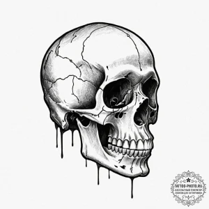 Tattoo sketch, x-ray skull, inner light, a st... - эскиз тату (№1752417731_0, 13.07.2025 14:42) — tattoo-photo.ru