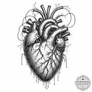 Tattoo sketch, lifeblood of the machine, a de... - эскиз тату (№1752417898_0, 13.07.2025 14:44) — tattoo-photo.ru
