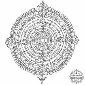 Tattoo sketch, loom of destiny, digital threa... - эскиз тату (№1752418147_0, 13.07.2025 14:49) — tattoo-photo.ru