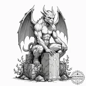 Tattoo sketch, silent sentinel of the server... - эскиз тату (№1752419607_0, 13.07.2025 15:13) — tattoo-photo.ru