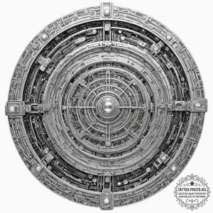 Tattoo sketch, locked vault of digital secret... - эскиз тату (№1752421569_0, 13.07.2025 15:46) — tattoo-photo.ru