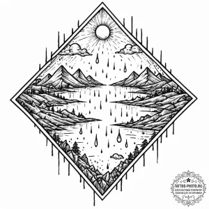 Tattoo sketch, windowpane of parallel worlds,... - эскиз тату (№1752422570_0, 13.07.2025 16:02) — tattoo-photo.ru
