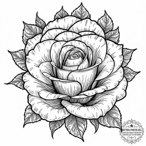 Tattoo sketch, nature's algorithm bloom, a de... - эскиз тату (№1752422735_0, 13.07.2025 16:05) — tattoo-photo.ru