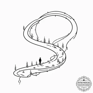 Tattoo sketch, path of the prodigal pixel, a... - эскиз тату (№1752423405_0, 13.07.2025 16:16) — tattoo-photo.ru