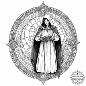Tattoo sketch, keeper of the lost files, a my... - эскиз тату (№1752424459_0, 13.07.2025 16:34) — tattoo-photo.ru