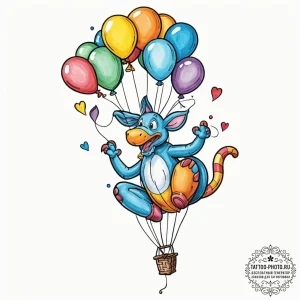 Tattoo sketch, balloon animal sculpture trans... - эскиз тату (№1752427808_0, 13.07.2025 17:30) — tattoo-photo.ru