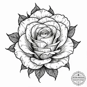 Tattoo sketch, rose of retrospection, a beaut... - эскиз тату (№1752431266_0, 13.07.2025 18:27) — tattoo-photo.ru