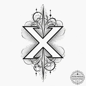 Tattoo sketch, x-factor in the mist, a myster... - эскиз тату (№1752432468_0, 13.07.2025 18:47) — tattoo-photo.ru