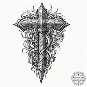 Tattoo sketch, iconoclast's hammer, a powerfu... - эскиз тату (№1752433417_0, 13.07.2025 19:03) — tattoo-photo.ru
