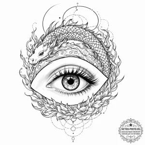 Tattoo sketch, omnipresent observer eye, a si... - эскиз тату (№1752435758_0, 13.07.2025 19:42) — tattoo-photo.ru