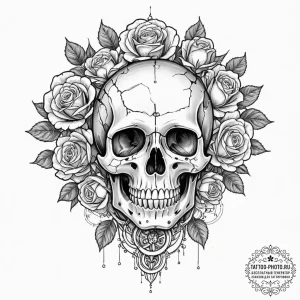 Tattoo sketch, humanoid robot's dream, a slee... - эскиз тату (№1752436020_0, 13.07.2025 19:47) — tattoo-photo.ru